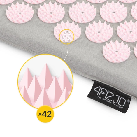 Mata do akupresury z poduszką klasyczna różowa