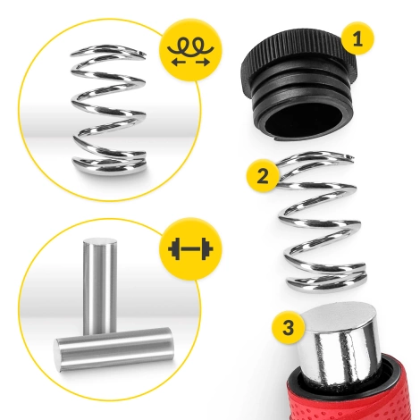 Skakanka bokserska z obciążeniem 3 m czerwona