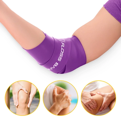 Taśma rehabilitacyjna do ćwiczeń FLOSS BAND 1,5 mm fioletowa