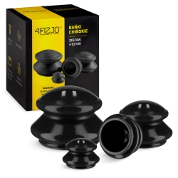 Bańki chińskie gumowe 4 szt. czarne