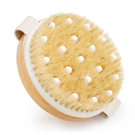 Szczotka z wypustkami do masażu ciała na sucho
