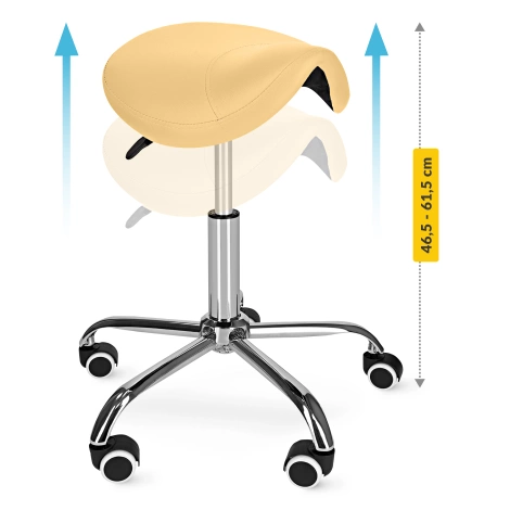 Taboret obrotowy siodło do masażu ERGO żółty