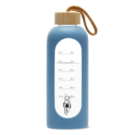 Butelka szklana na wodę 750 ml niebieska