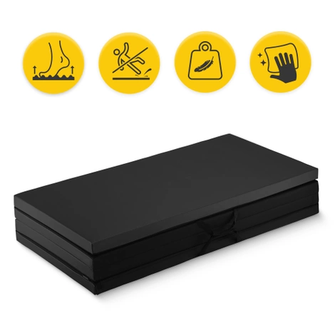 Materac gimnastyczny składany XL czarny