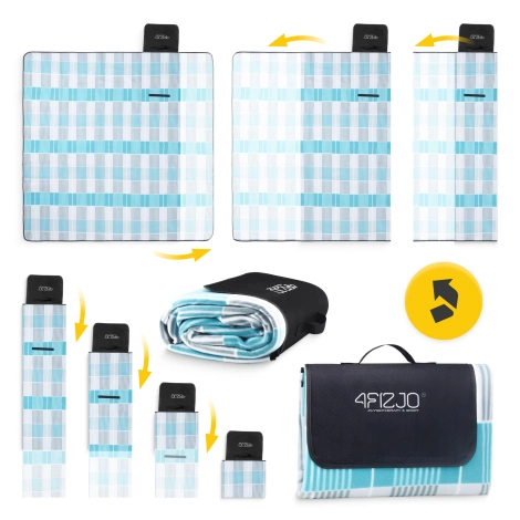 Koc piknikowy plażowy z izolacją 200 x 200 cm krata