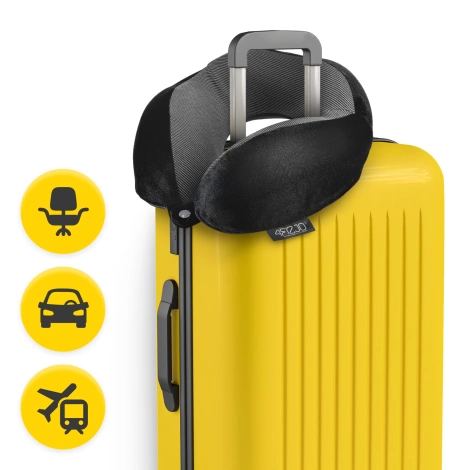 Poduszka podróżna rogal do spania czarna