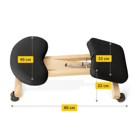 Klękosiad klęcznik do pracy PURE czarny