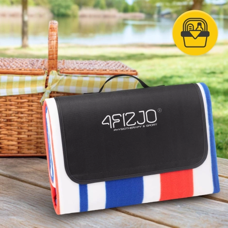 Koc piknikowy plażowy z izolacją 200 x 200 cm paski