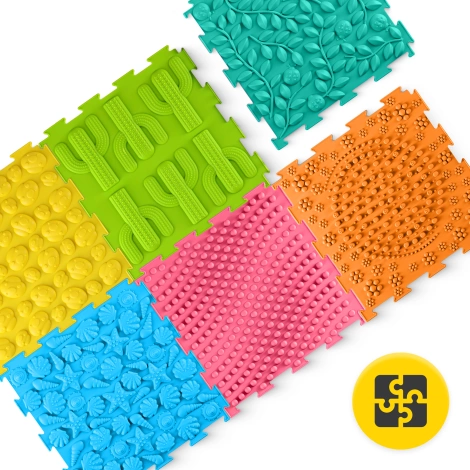 Ortopedyczna mata sensoryczna puzzle dla dzieci 6 szt.