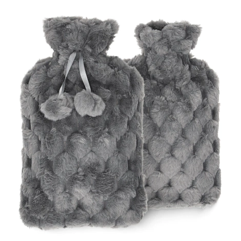 Termofor gumowy w pluszowym pokrowcu 2 litry