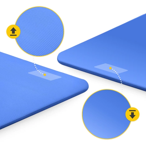 Mata do ćwiczeń fitness i jogi NBR 180 × 60 × 1,5 cm granatowa