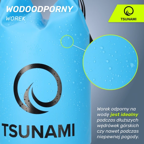 Worek wodoodporny 5 litrów TSUNAMI niebieski