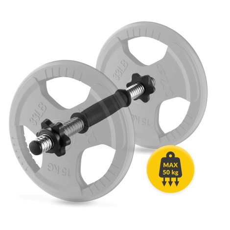 Gryf krótki do hantli z zaciskami 45 cm 2 szt.