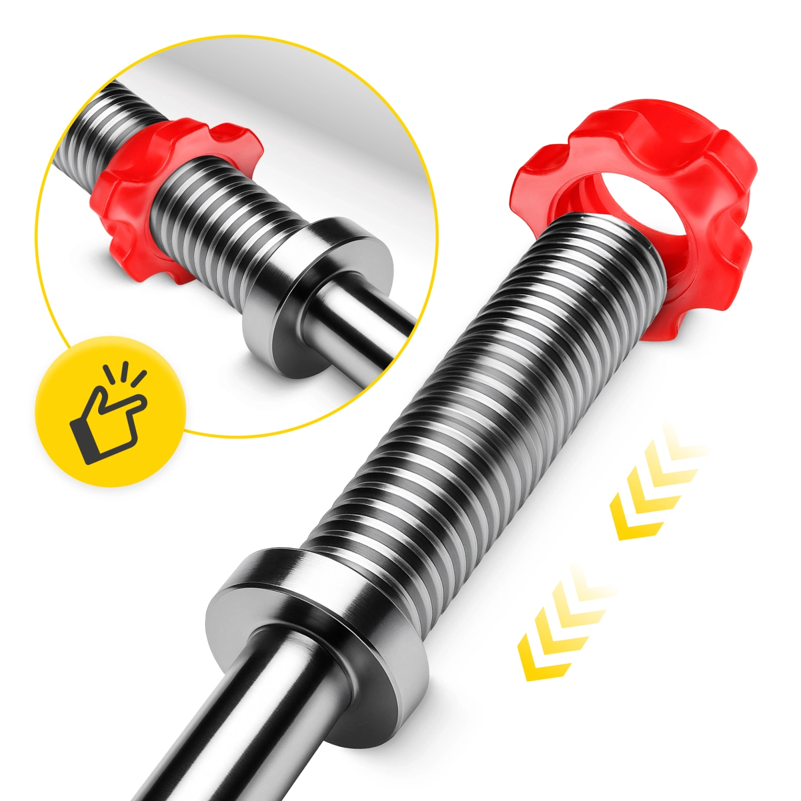 Zaciski plastikowe do gryfu 25 mm 2 szt. - czerwone