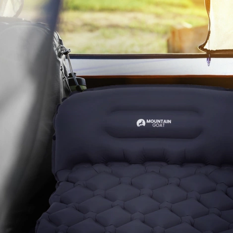 Dmuchany materac turystyczny jednoosobowy Mountain Goat granatowy