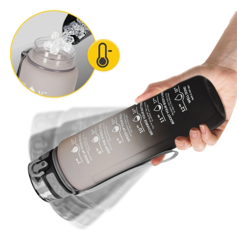 Butelka motywacyjna na wodę 1 L szara