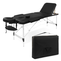 Stół do masażu aluminiowy z regulacją blatu 60 cm czarny