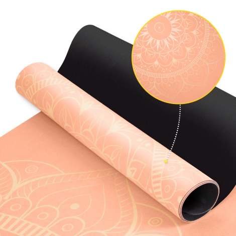 Zamszowa mata do jogi i ćwiczeń 1,5 mm pomarańczowa