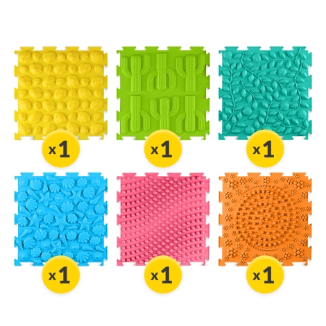 Ortopedyczna mata sensoryczna puzzle dla dzieci 6 szt.