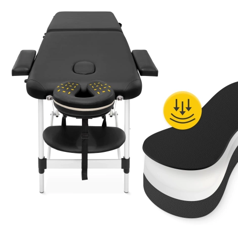 Stół do masażu aluminiowy 70 cm czarny