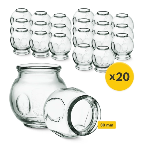 Bańki chińskie ogniowe szklane 20 szt.