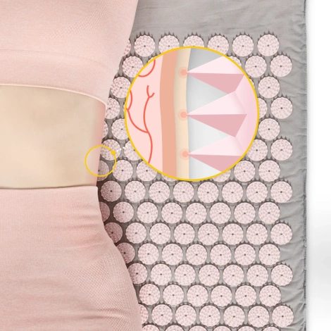 Mata do akupresury z poduszką klasyczna różowa