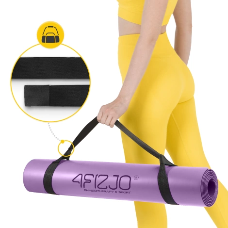 Mata do jogi i ćwiczeń antypoślizgowa 4 mm fioletowa