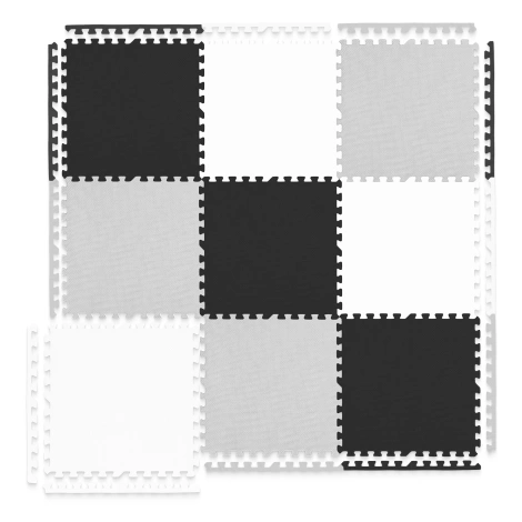 Mata edukacyjna dla dzieci puzzle 180 x 180 cm szara