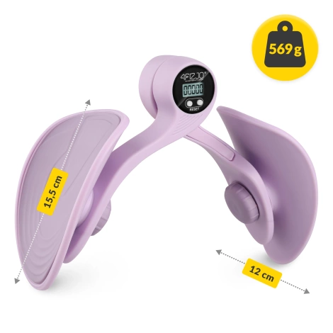 Motylek do ćwiczeń ud i mięśni dna miednicy z licznikiem fioletowy