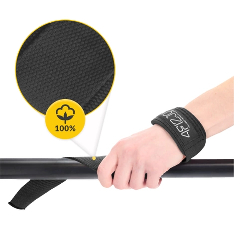 Paski treningowe do martwego ciągu Deadlift Straps czarne
