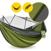 Hamak turystyczny dwuosobowy z moskiterią Mountain Goat szaro-zielony