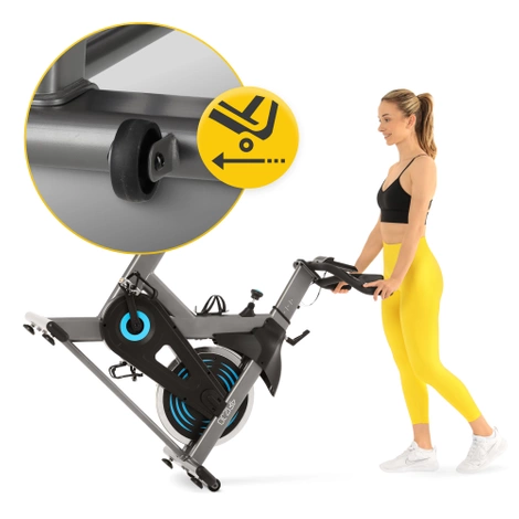 Rower spinningowy mechaniczny RACING szary