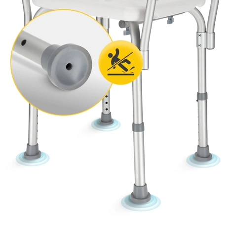 Krzesło pod prysznic z oparciem i podłokietnikami