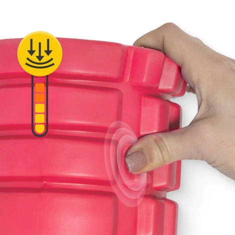 Wałek do masażu z wypustkami EVA 33 cm różowy