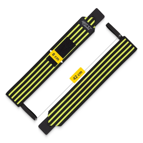 Opaski na nadgarstki 2 szt. żółte