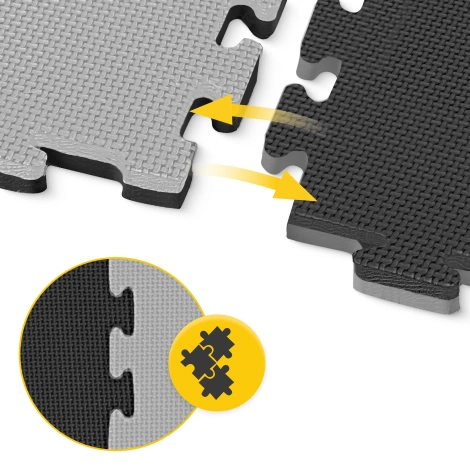 Mata ochronna piankowa PUZZLE na podłogę 100 x 100 cm szara