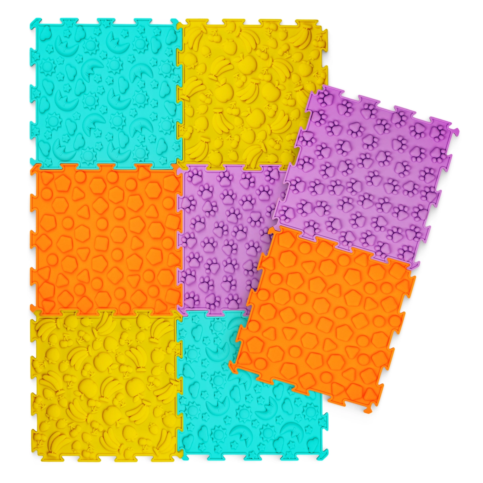 Ortopedyczna mata sensoryczna puzzle dla dzieci 8 szt.