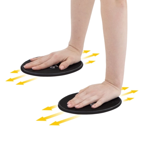 Dyski poślizgowe do ćwiczeń SLIDE 2 szt. czarne