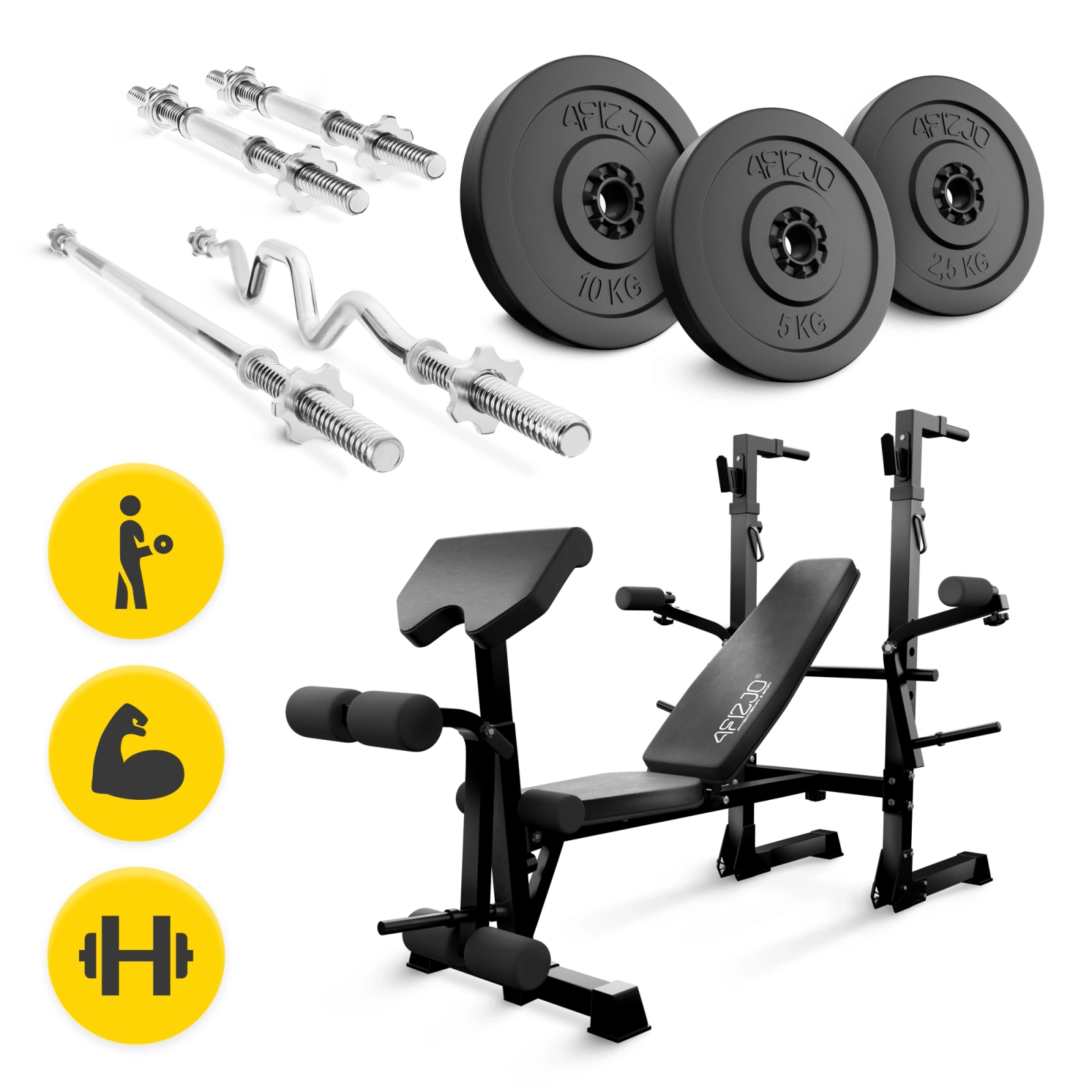 Zestaw kulturystyczny PRO 130 kg