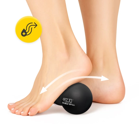 Podwójna piłka do masażu DOUBLE BALL czarna