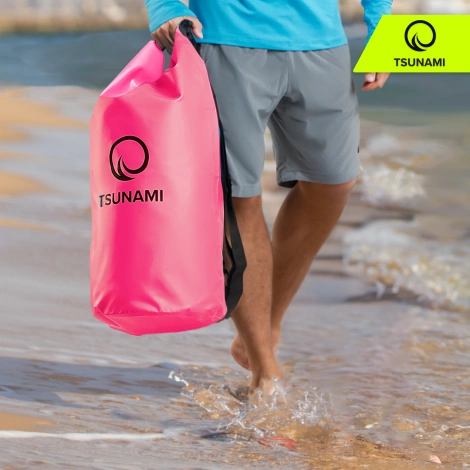 Worek wodoodporny 30 litrów TSUNAMI różowy