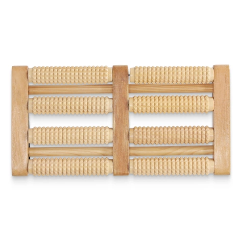 Drewniany wałek do masażu stóp podwójny