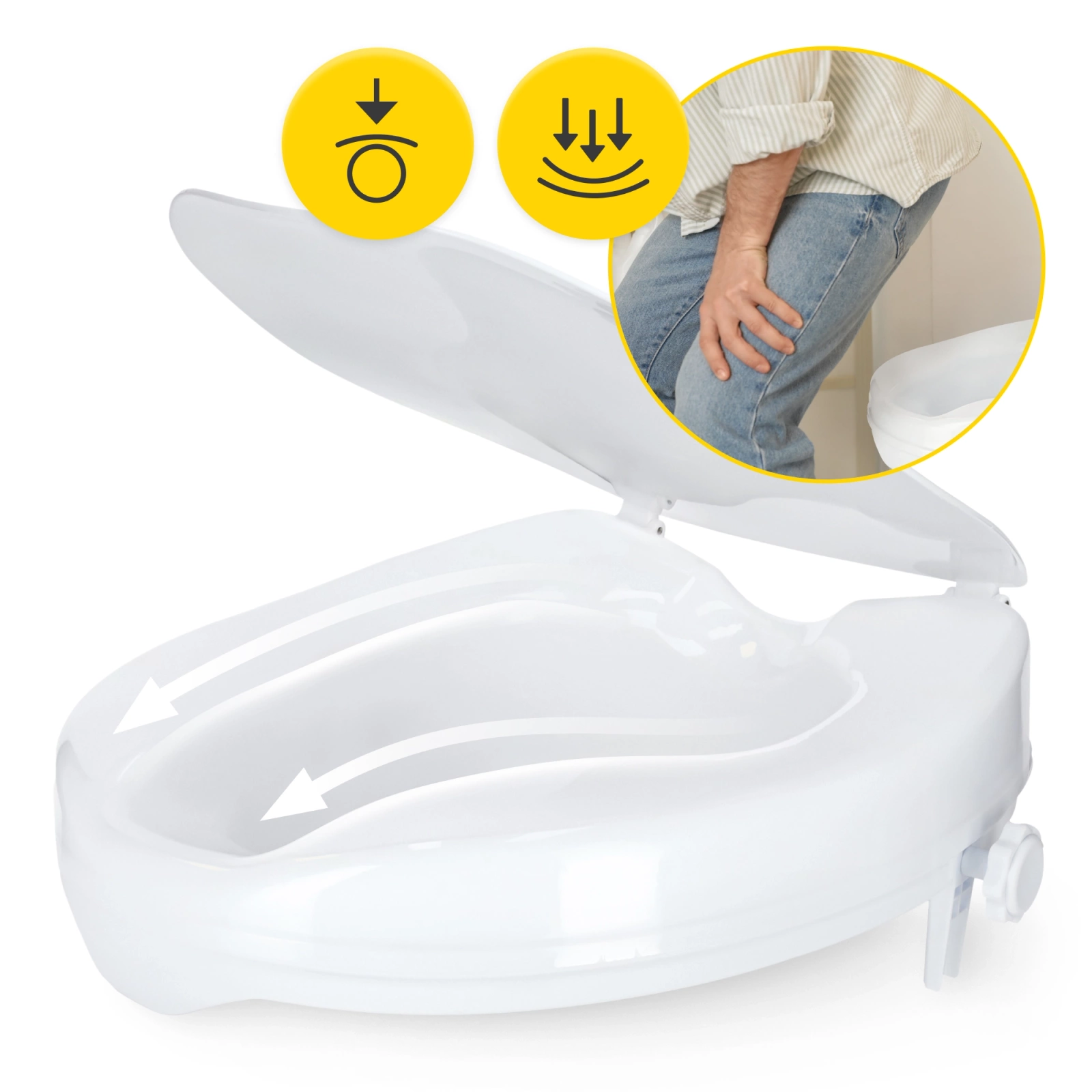 Zdvihák sedadla na toaletu 5 cm / 10 cm / 15 cm – pohodlie a bezpečnosť v kúpeľni