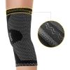 Elastyczna opaska na kolano ze stabilizacją rzepki M szara