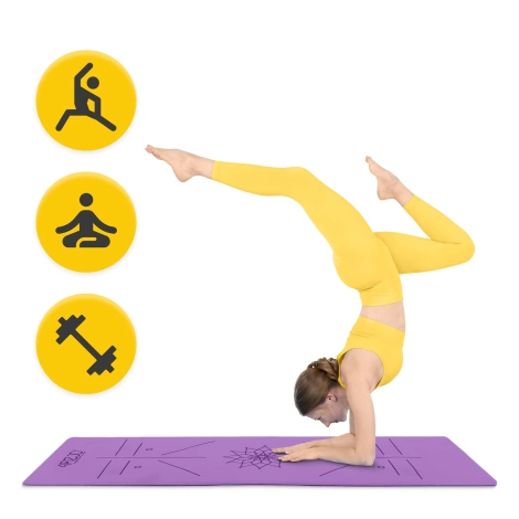 Mata do jogi i ćwiczeń antypoślizgowa 4 mm fioletowa