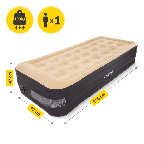 Materac dmuchany jednoosobowy Avenli 196 x 97 x 47 cm