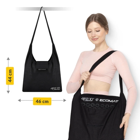 ECO Mata do akupresury z łuskami gryki i kokosem czarna