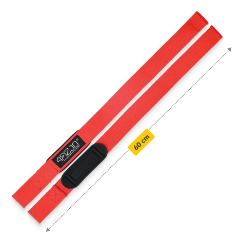 Paski treningowe do martwego ciągu Deadlift Straps czerwone