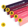 Zestaw 5 gum do ćwiczeń MINI POWER BAND