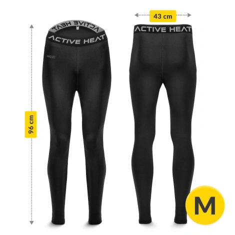 Spodnie termiczne unisex - czarne, rozmiar M